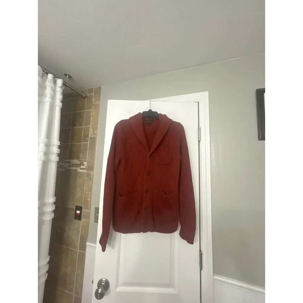 Banana Republic Organic Cotton Shawl Collar Cardigan Men’s Small Preppy academia